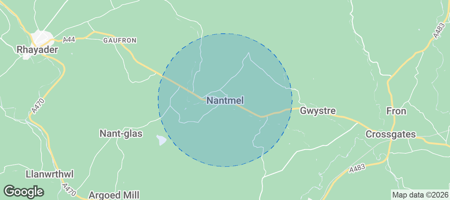 Nantmel Airbnb map